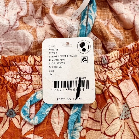 NWT Free People Frankie Floral Tunic Honey Ginger Combo - Picture 5 of 5